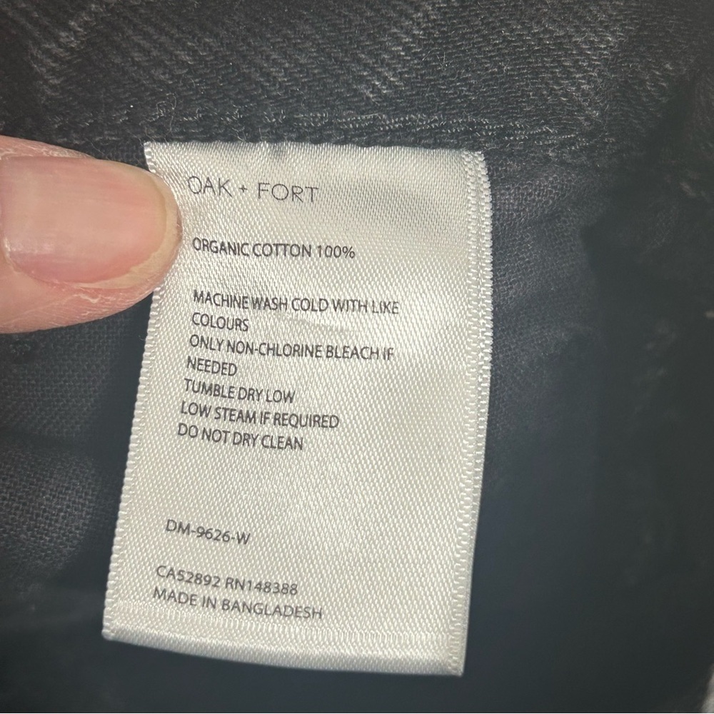 OAK + FORT High Rise Black Wash Straight Leg Jeans - Picture 11 of 15